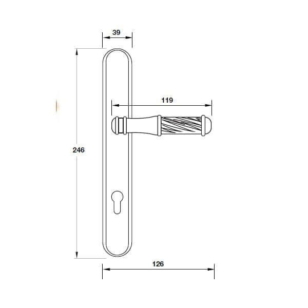 Tay nắm Hafele ENRICO CASSINA 901.98.971