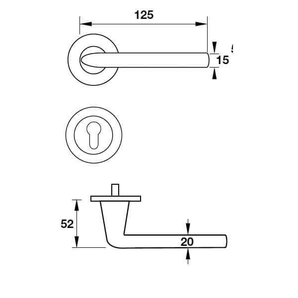Khóa cửa Hafele 903.99.977