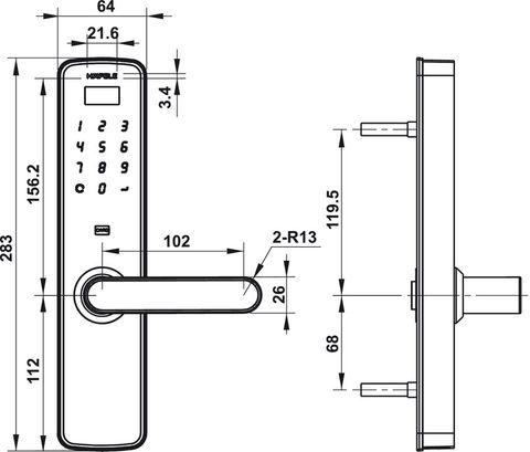Khóa điện tử Hafele DL7000( 912.05.497)