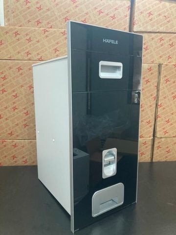 phụ kiện THÙNG GẠO MẶT GƯƠNG ĐEN HAFELE 549.32.991