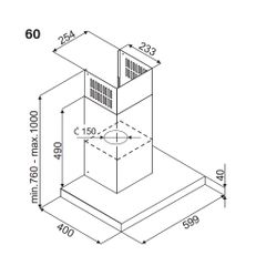 Máy hút mùi áp tường Fagor 3CFS-6032X