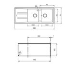 Chậu đá Teka STONE 80B-TG 2B1D GREY
