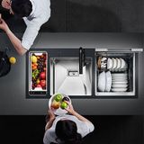 Máy rửa bát tích hợp Chậu rửa bát âm Malloca WQP6-890F3