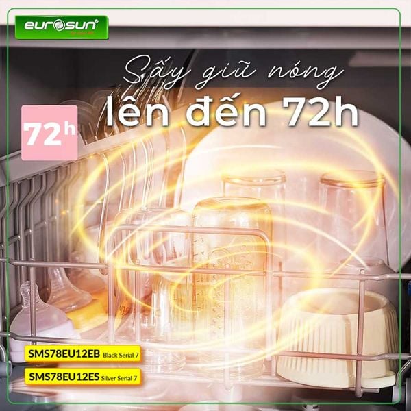 Máy rửa bát độc lập Eurosun SMS78EU12EB