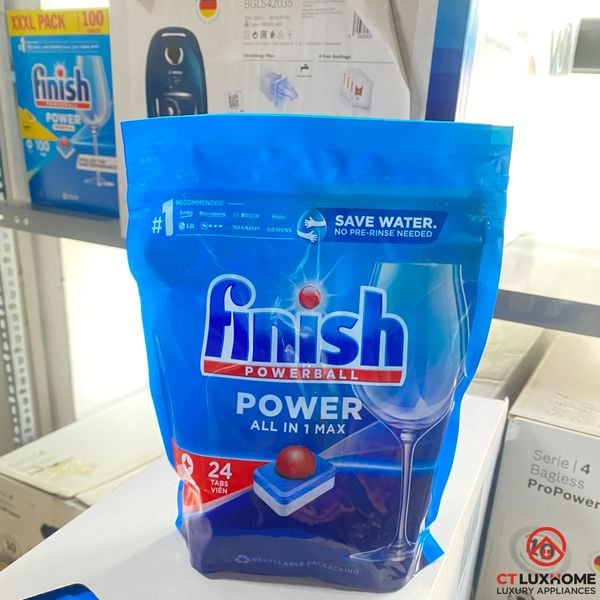 Viên rửa Finish Power All in 1 túi 24 viên
