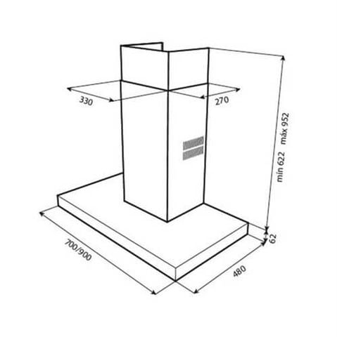 Máy hút mùi áp tường Teka DSJ 750