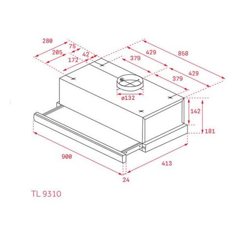 Máy hút mùi âm tủ Teka TL 9310