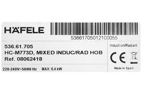 Bếp kết hợp điện từ HAFELE HC-M773D 536.61.705