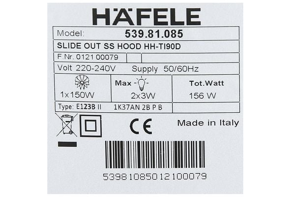 Hút mùi âm tủ Hafele HH-TI90D 539.81.085