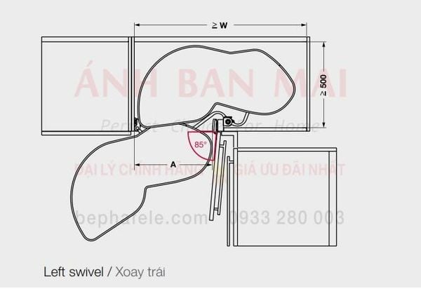 RỔ GÓC LÁ TRÁI HAFELE 541.32.671