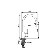 Vòi rửa bát Hafele HF-C211V ANTONIO