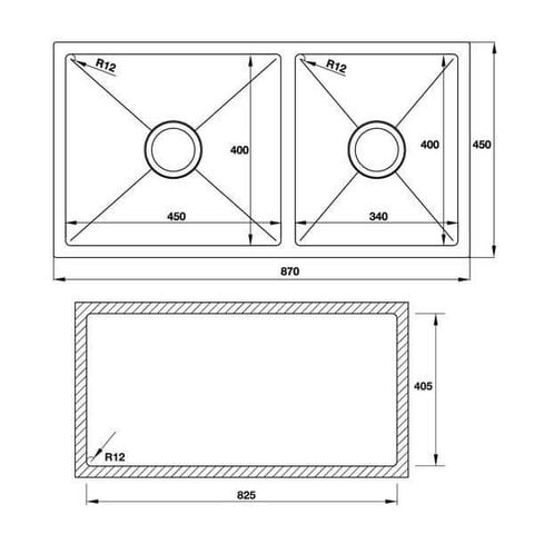 Chậu rửa âm Hafele HS-S8745 567.23.040