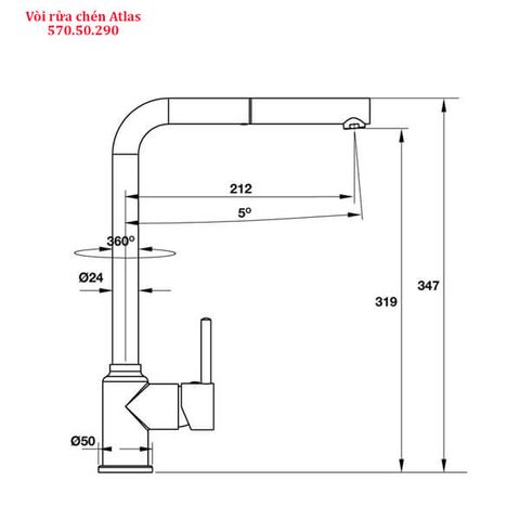 Vòi rửa bát Hafele titus HT-C319 570.50.290