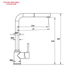 Vòi rửa bát Hafele titus HT-C319 570.50.290