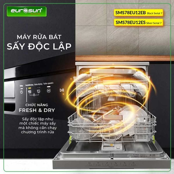 Máy rửa bát độc lập Eurosun SMS78EU12EB