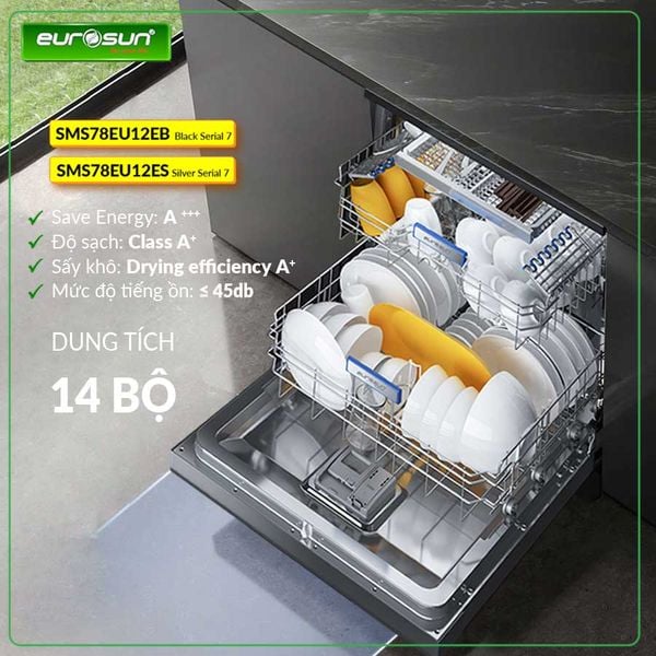 Máy rửa bát độc lập Eurosun SMS78EU12EB