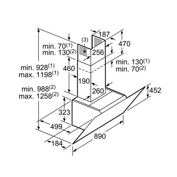 Máy hút mùi áp tường DWK97JM60 Serie 6