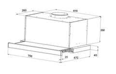 Hút mùi âm tủ FEUER KB70