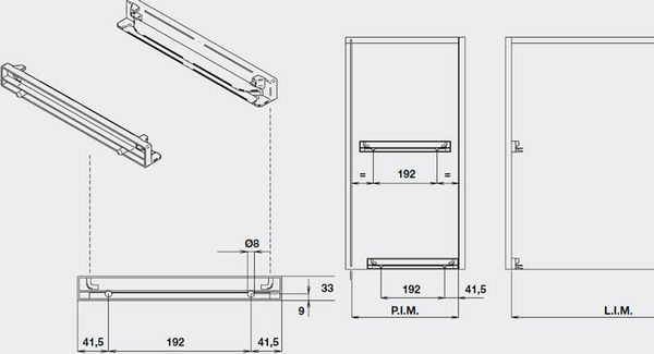 Giá úp đĩa cố định Hafele 544.01.028