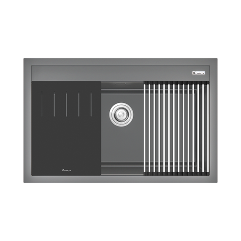 Chậu rửa bát âm Konox Terra 790S Grey