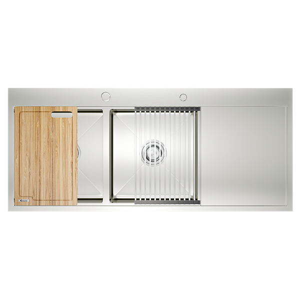 Chậu rửa bát inox Konox KN11650TD Tặng Vòi rửa bát rút dây Alto Chrome