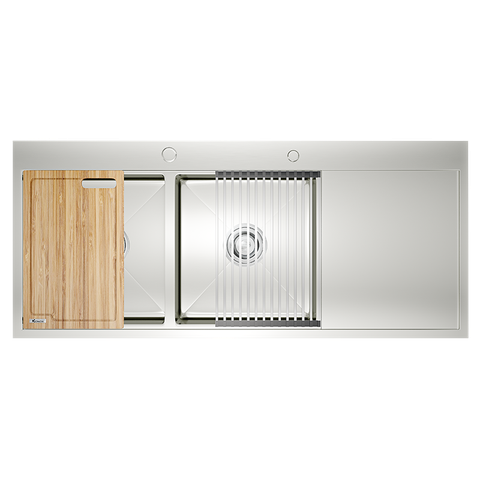 Chậu rửa bát inox Konox KN11650TD Tặng Vòi rửa bát rút dây Alto Chrome