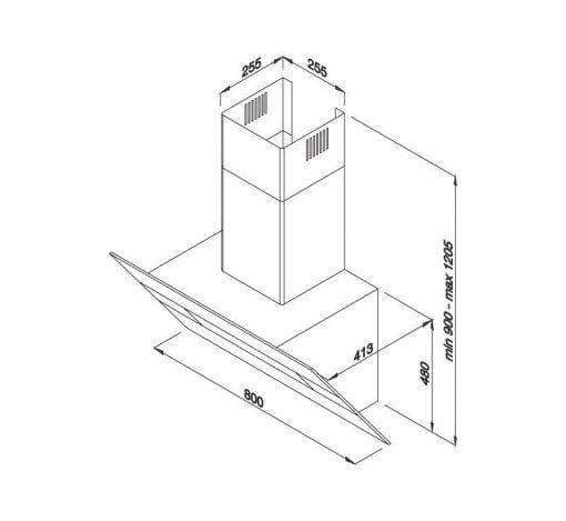 Máy hút khử mùi áp tường KITE WHITE-K200W