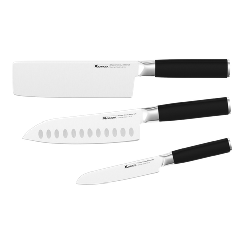 Bộ dao làm bếp 3 món Konox Alder Set