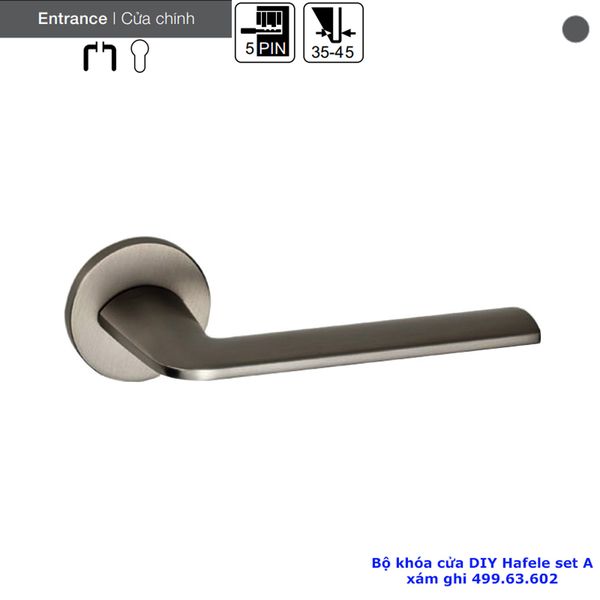 BỘ KHÓA CỬA DIY HAFELE SET A 499.63.602