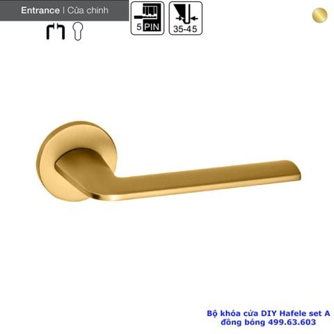 BỘ KHÓA CỬA DIY HAFELE SET A 499.63.603