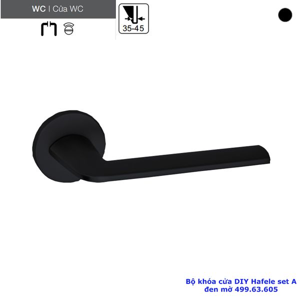 BỘ KHÓA CỬA DIY HAFELE SET A 499.63.605