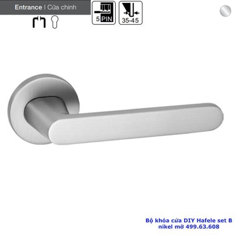 BỘ KHÓA CỬA DIY HAFELE SET B 499.63.608