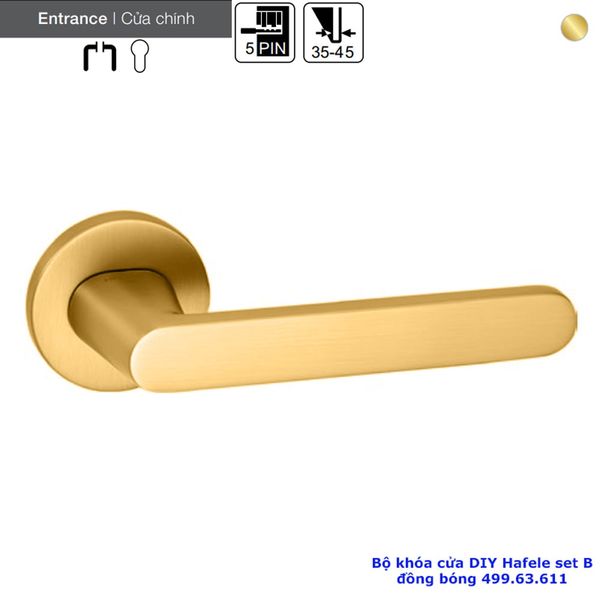 BỘ KHÓA CỬA DIY HAFELE SET B 499.63.611
