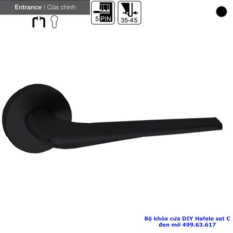 BỘ KHÓA CỬA DIY HAFELE SET C 499.63.617