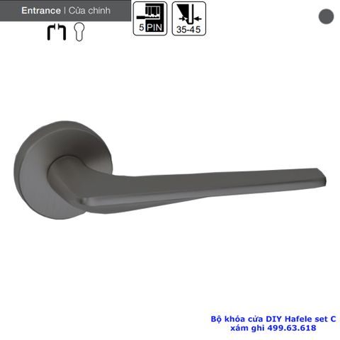 BỘ KHÓA CỬA DIY HAFELE SET C 499.63.618