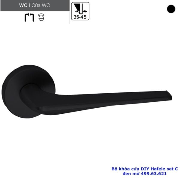 BỘ KHÓA CỬA DIY HAFELE SET C 499.63.621