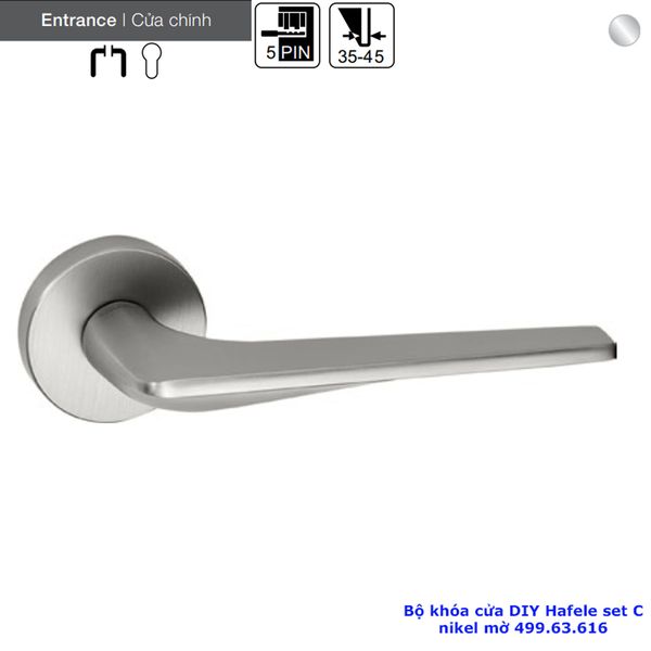 BỘ KHÓA CỬA DIY HAFELE SET C 499.63.616