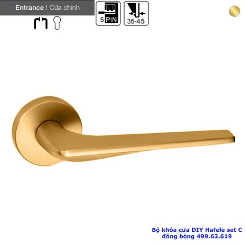 BỘ KHÓA CỬA DIY HAFELE SET C 499.63.619