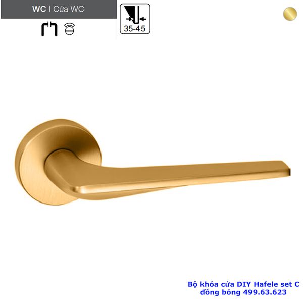 BỘ KHÓA CỬA DIY HAFELE SET C 499.63.623