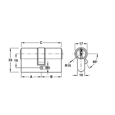 RUỘT KHÓA HAFELE 916.64.916