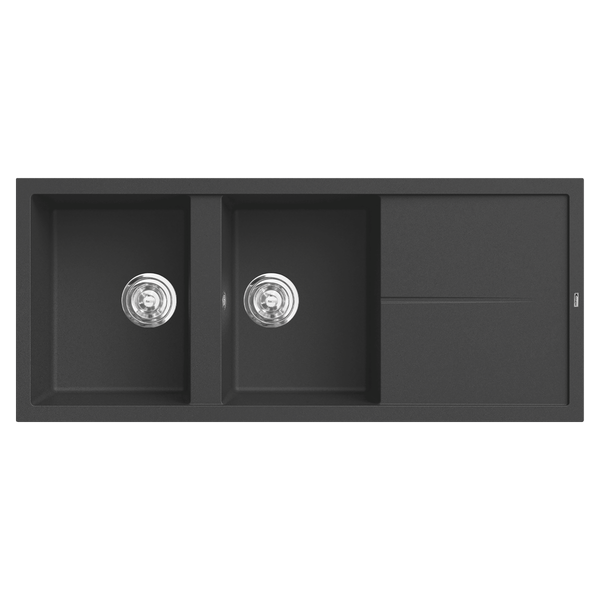 Chậu rửa bát đá Konox Livello Smart Black + Vòi rửa Konox cao cấp tặng Bộ dao 5 món Impecca