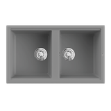 Chậu rửa bát đá Konox Phoenix 860 Grey + Vòi rửa Konox cao cấp tặng Bộ dao 5 món Impecca