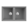 Chậu rửa bát đá Konox Phoenix 860 Grey + Vòi rửa Konox cao cấp tặng Bộ dao 5 món Impecca