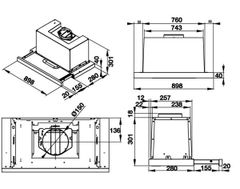 Máy hút mùi âm Hafele HH-TG90E 539.81.075