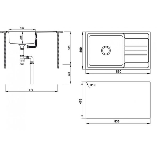Chậu rửa Hafele 567.20.266