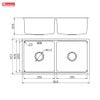 Chậu rửa bát âm Konox KN8646DU Dekor
