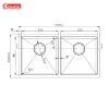 Chậu rửa bát 2 hố KN7544DUB