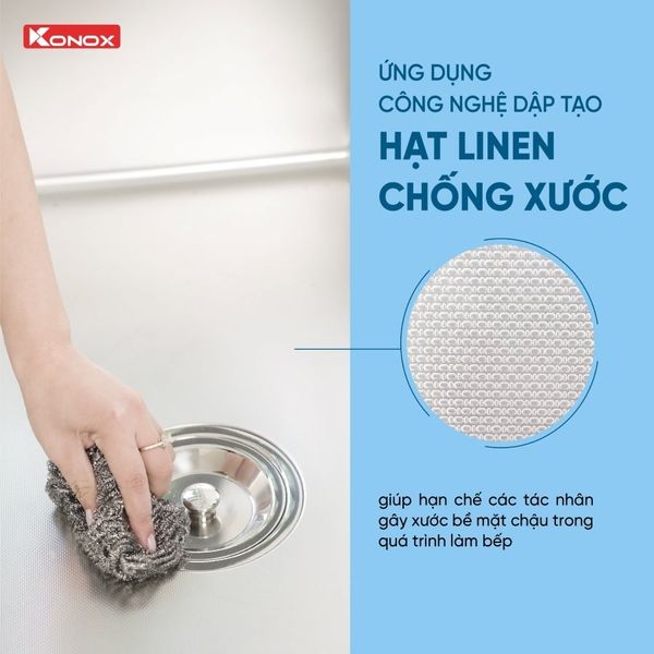 Chậu rửa bát âm Konox KN6044SU Dekor