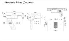 Bếp từ kết hợp hút mùi Elica NIKOLA TESLA PRIME BL/F/83 - PRF0143159