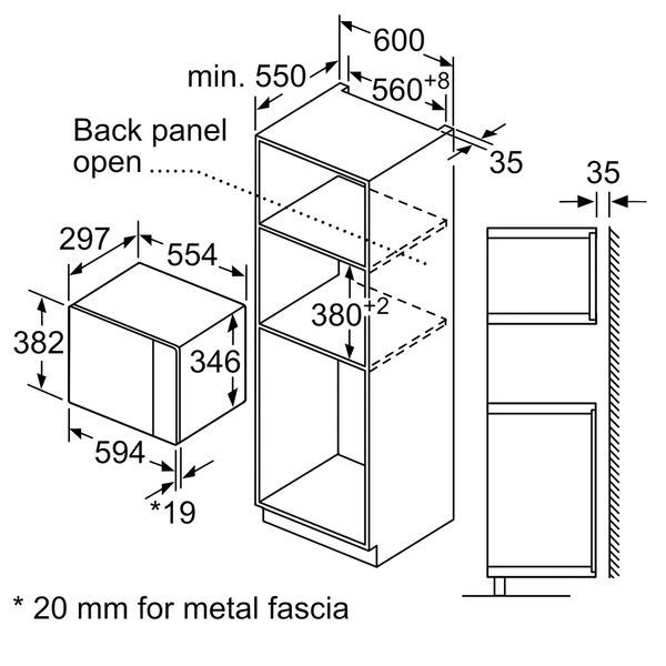 Lò Vi Sóng Âm Tủ Bosch BFL523MS0B Serie 4